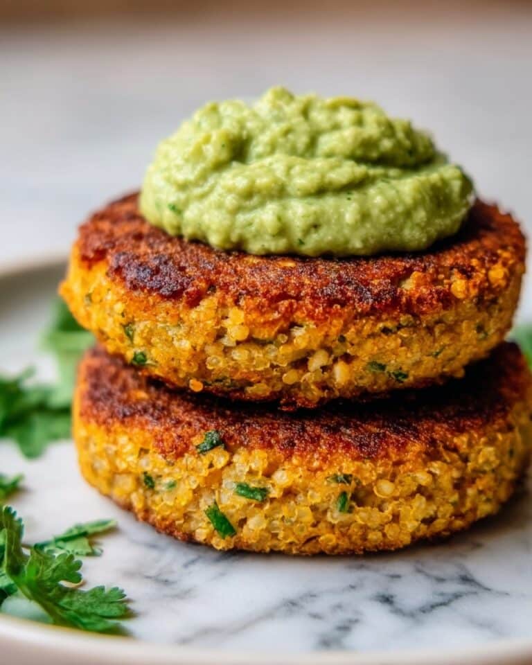 Crispy Sweet Potato & Red Lentil Patties with Creamy Avocado Cilantro Sauce Recipe
