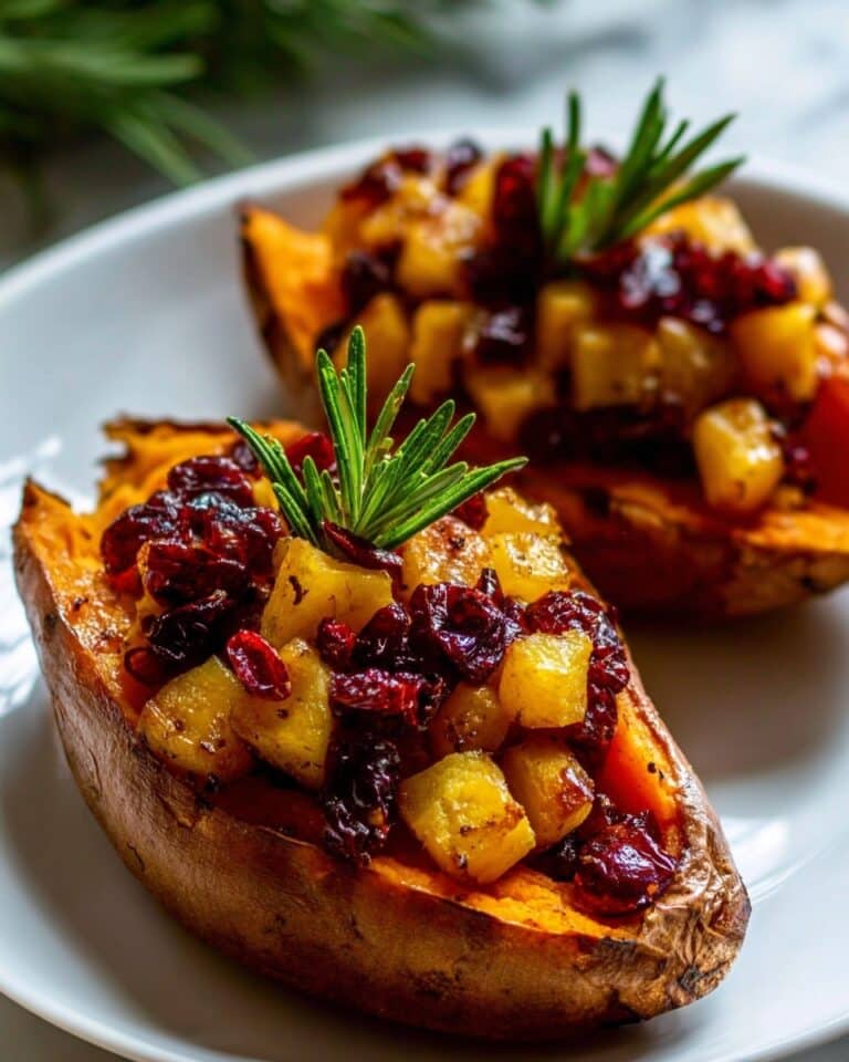 Cranberry Apple Twice-Baked Sweet Potatoes Recipe