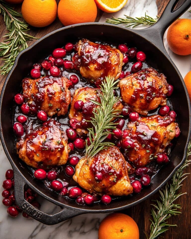 Skillet Cranberry Orange Chicken Recipe