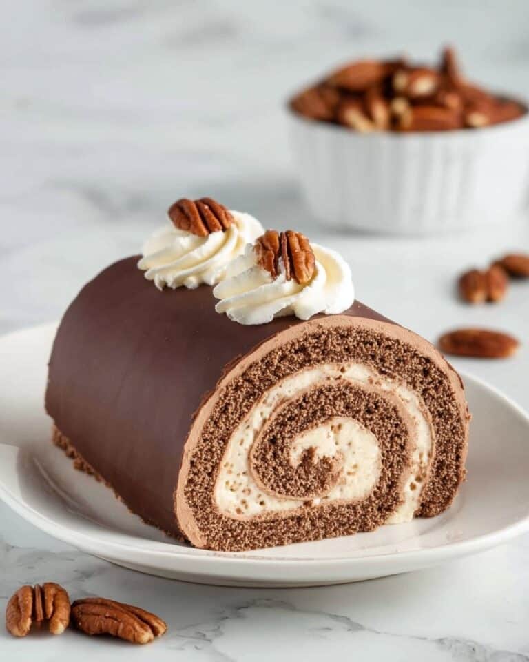 Chocolate Bourbon Pecan Swiss Roll Recipe