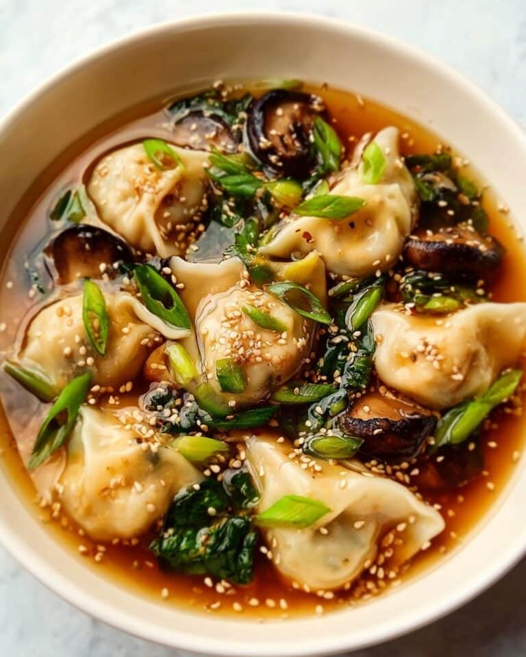 Potsticker Soup with Mushrooms & Bok Choy Recipe