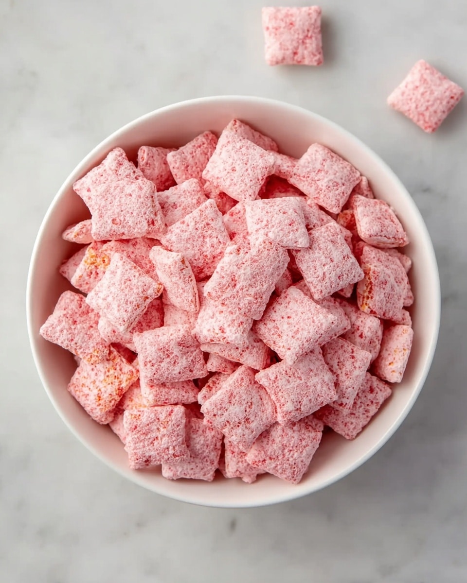 Easy Strawberry Shortcake Puppy Chow Recipe