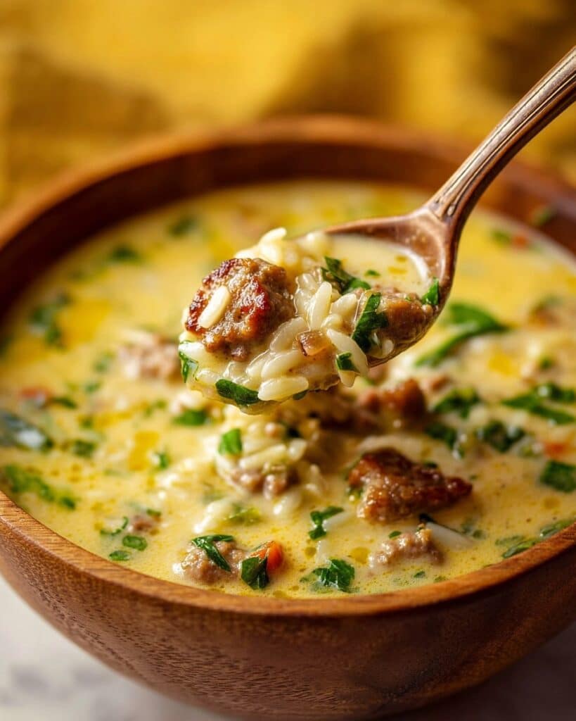 Peppers and Orzo Soup Recipe