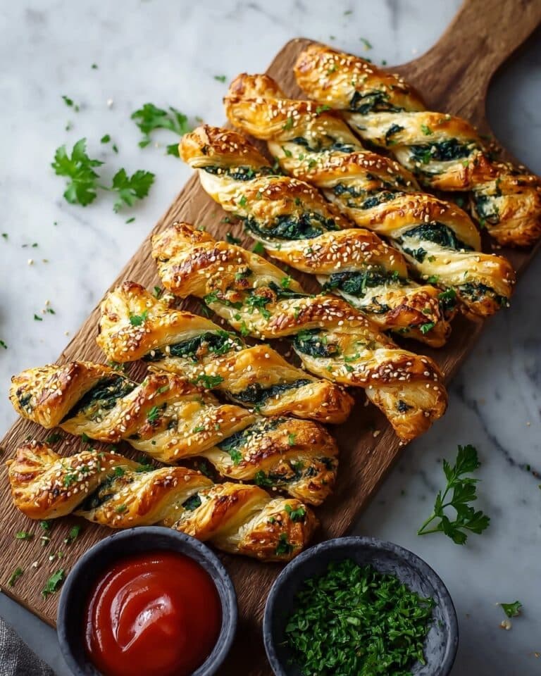 Spinach and Feta Puff Pastry Twists Recipe