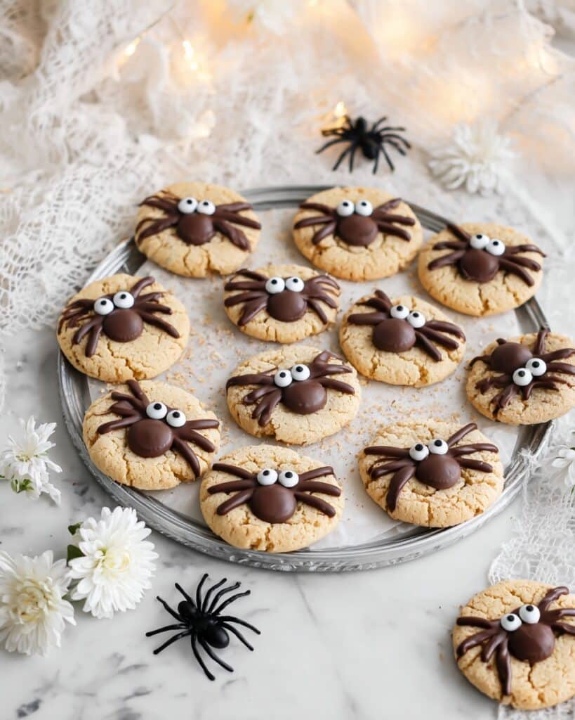 Chewy Peanut Butter Cup Spider Cookies Recipe