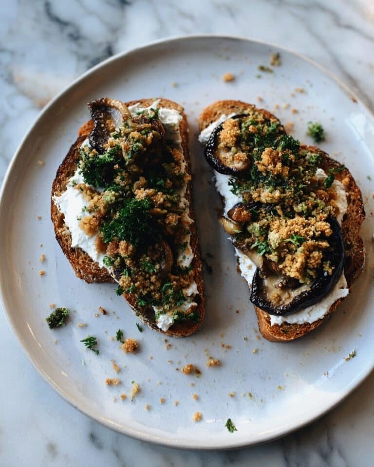 Mushroom Ricotta Open-Faced Sandwich Recipe