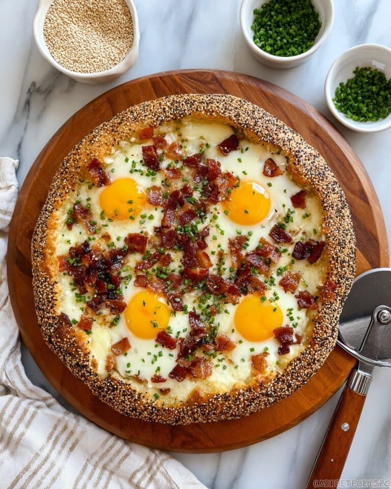 Breakfast Pizza Bagels Recipe