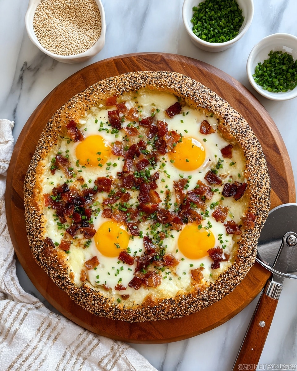 Breakfast Pizza Bagels Recipe