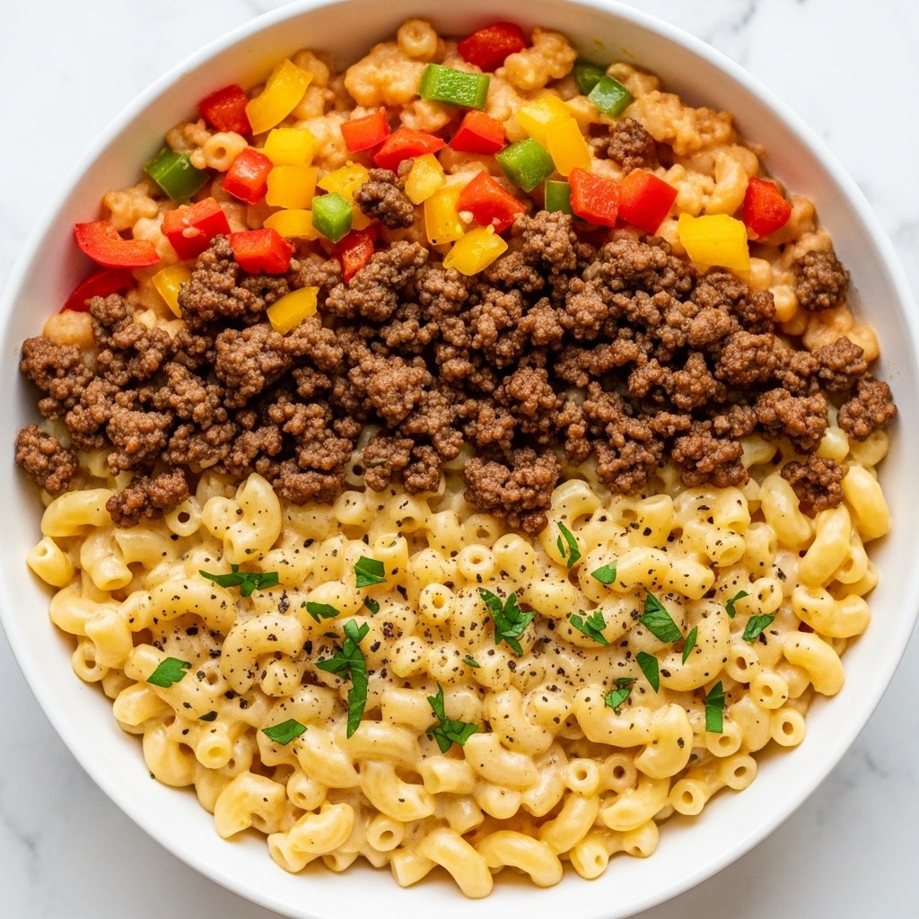 High-Protein Creamy Philly Cheesesteak Mac & Cheese Bliss Recipe