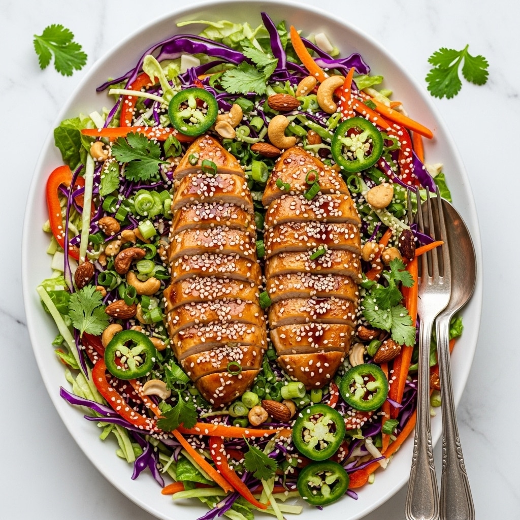 Sesame Chicken Cabbage Crunch Salad Recipe