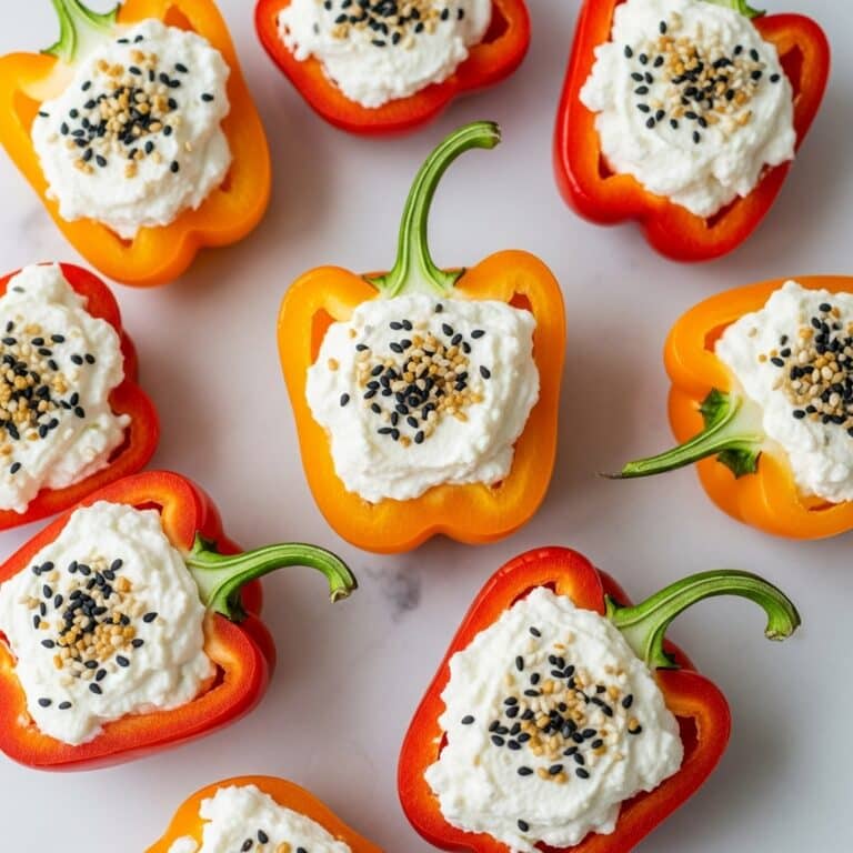 Everything Cream Cheese Stuffed Mini Bell Peppers Recipe