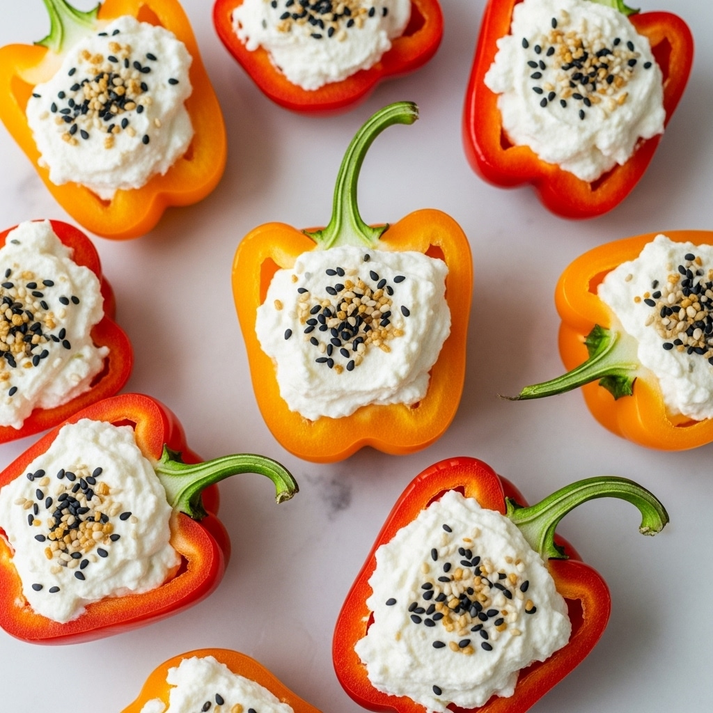 Everything Cream Cheese Stuffed Mini Bell Peppers Recipe
