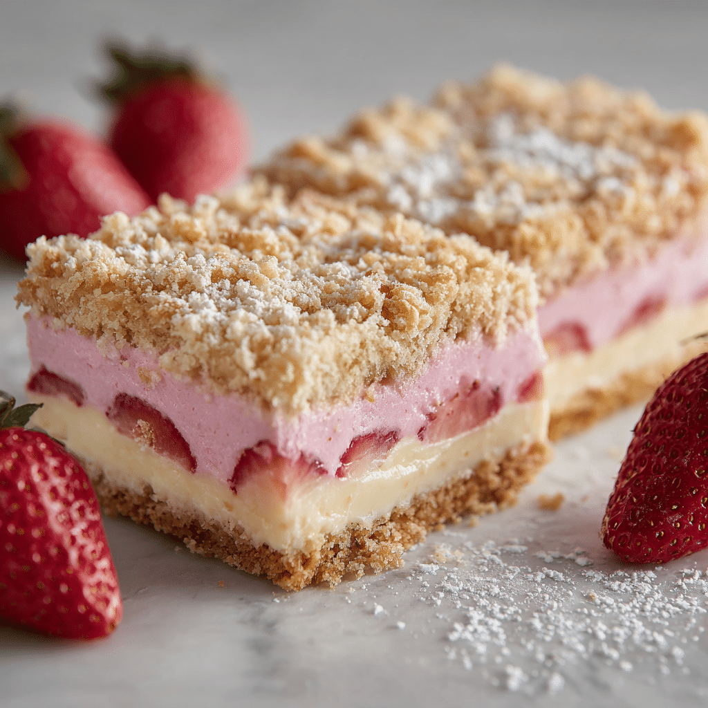 Strawberry Lemon Blondies Recipe - Recipe Image