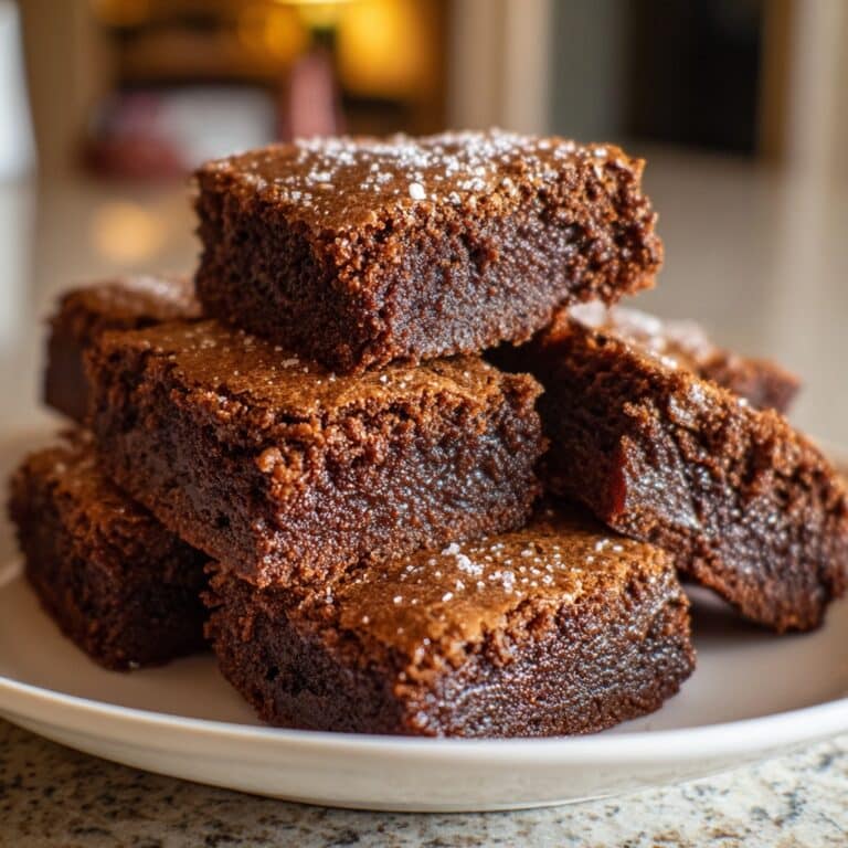 Fudgy Almond Flour Brownies with Caramel Drizzle Recipe