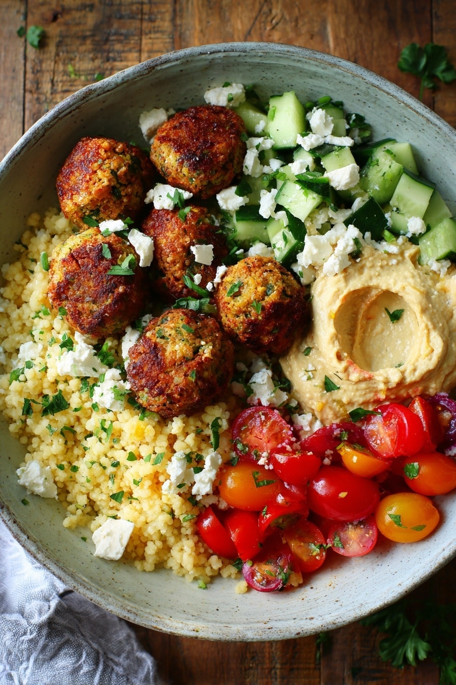 Spinach Falafel Hummus Bowl Recipe