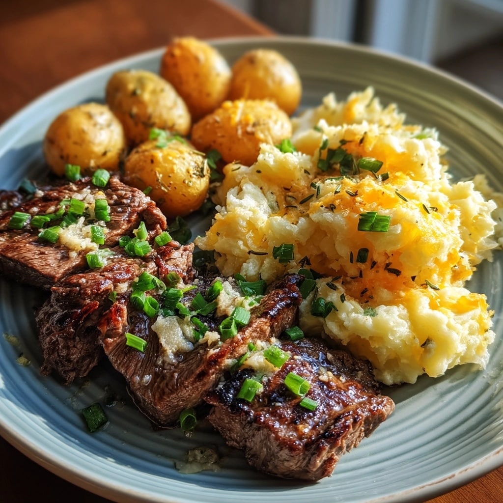 Roasted Butternut Squash and Garlic Steak Recipe