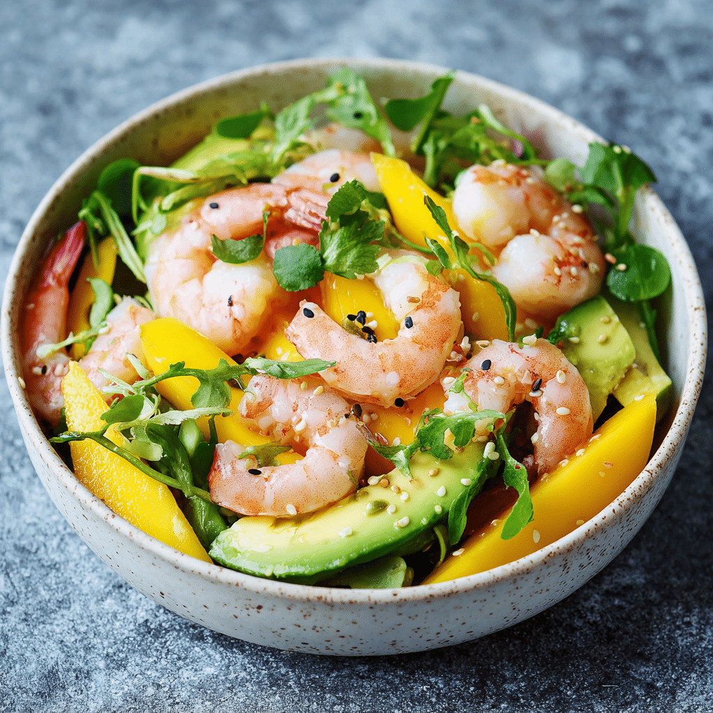 Prawn Avocado Soya Bean Salad Recipe - Recipe Image