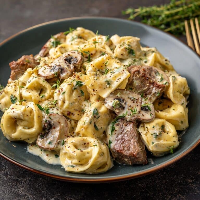 Crock Pot Cheesesteak Tortellini Recipe