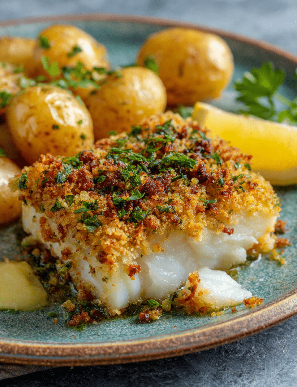 One Pan Mediterranean Crispy Cod Recipe - Recipe Image