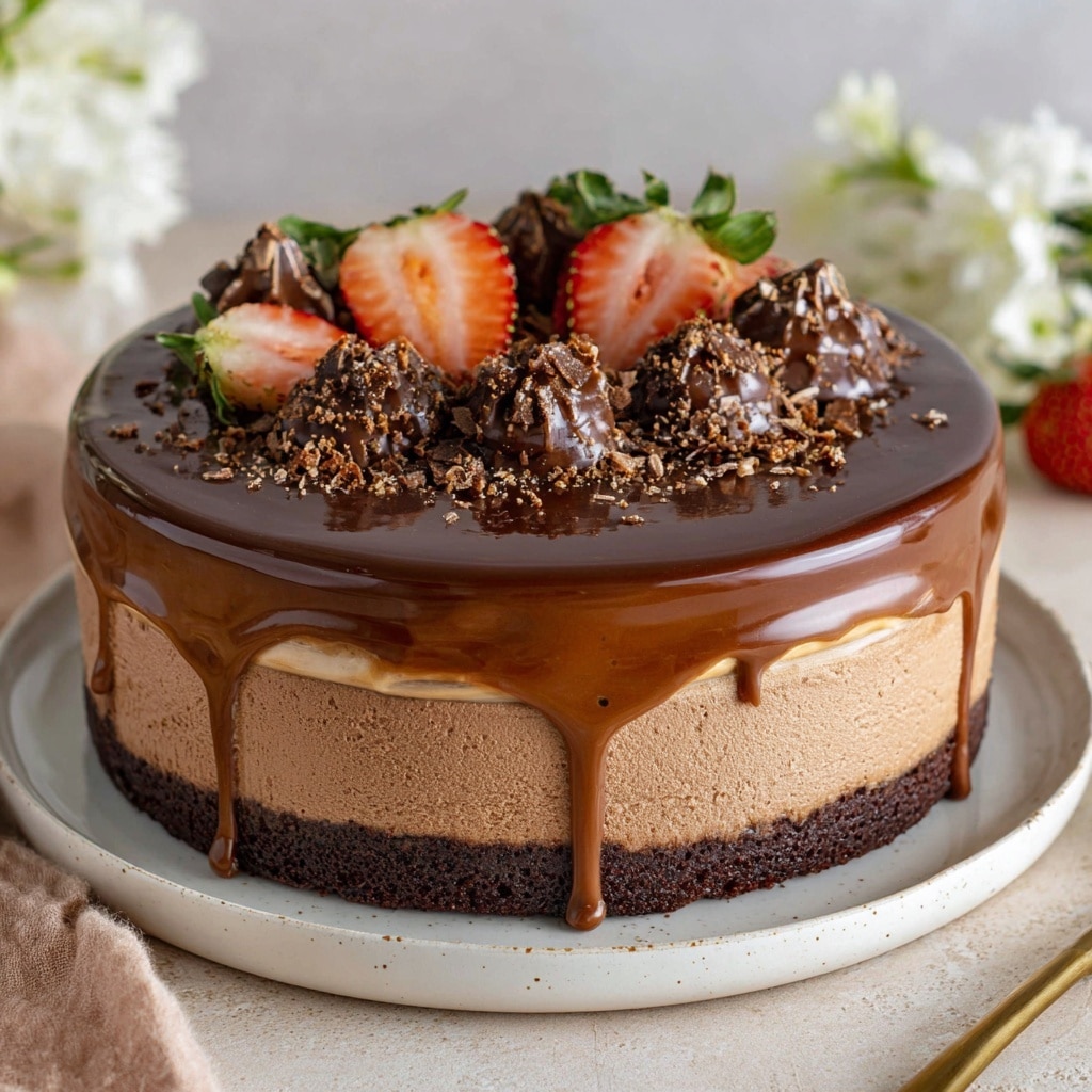 Dubai Chocolate Cheesecake with Pistachios and Kataifi Pastry Recipe - Recipe Image