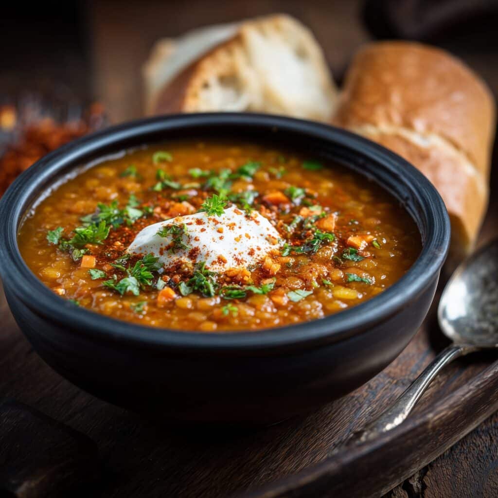 Spicy Miso Lentil Soup Recipe