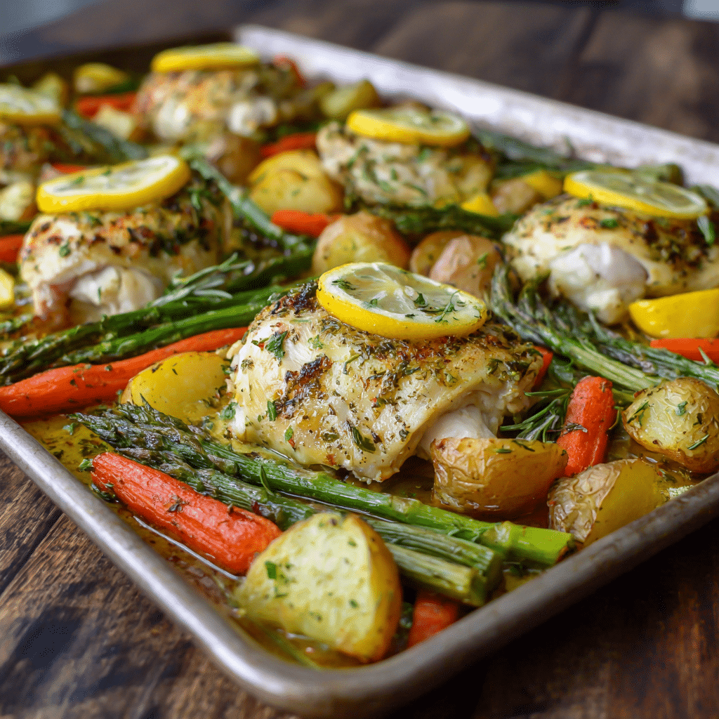 Sheet-Pan Chicken and Carrots With Yogurt Sauce Recipe - Recipe Image