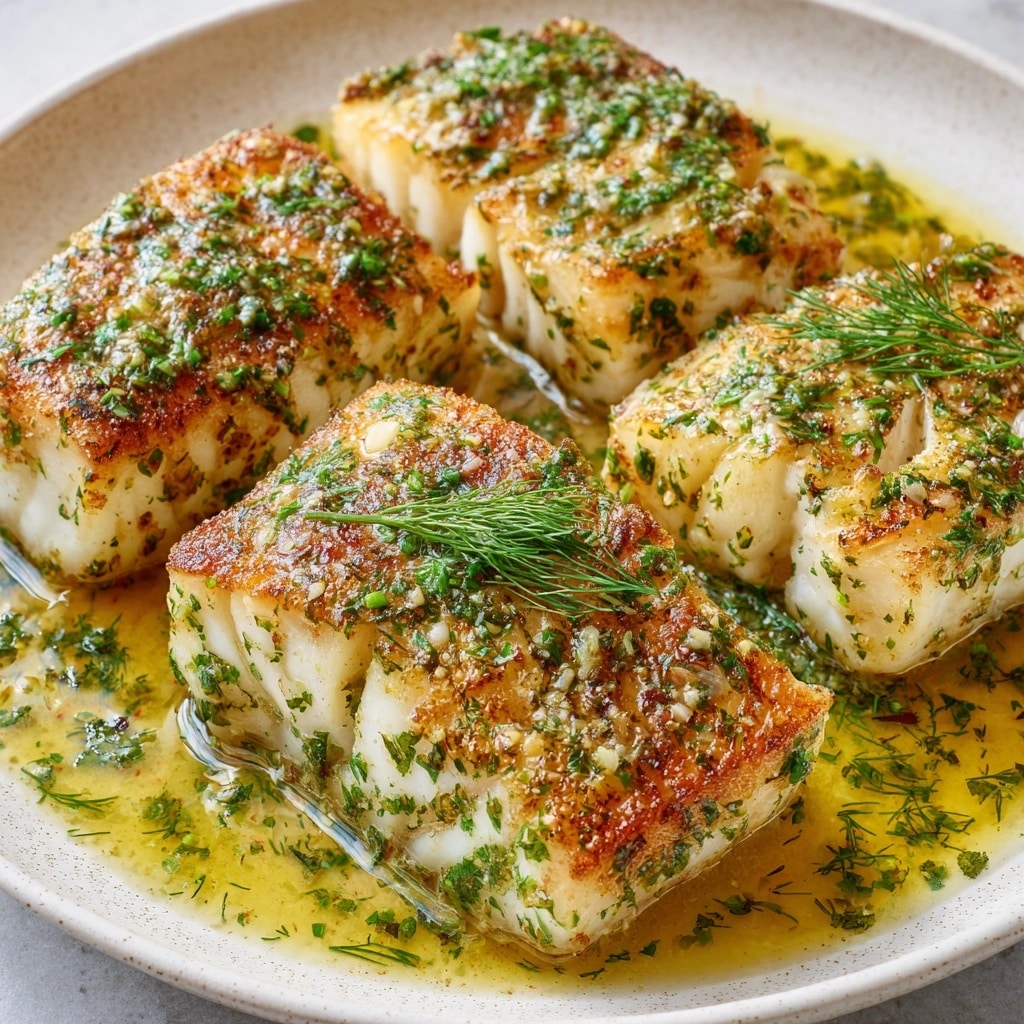 Baked Cod with Lemon Dill Sauce Recipe