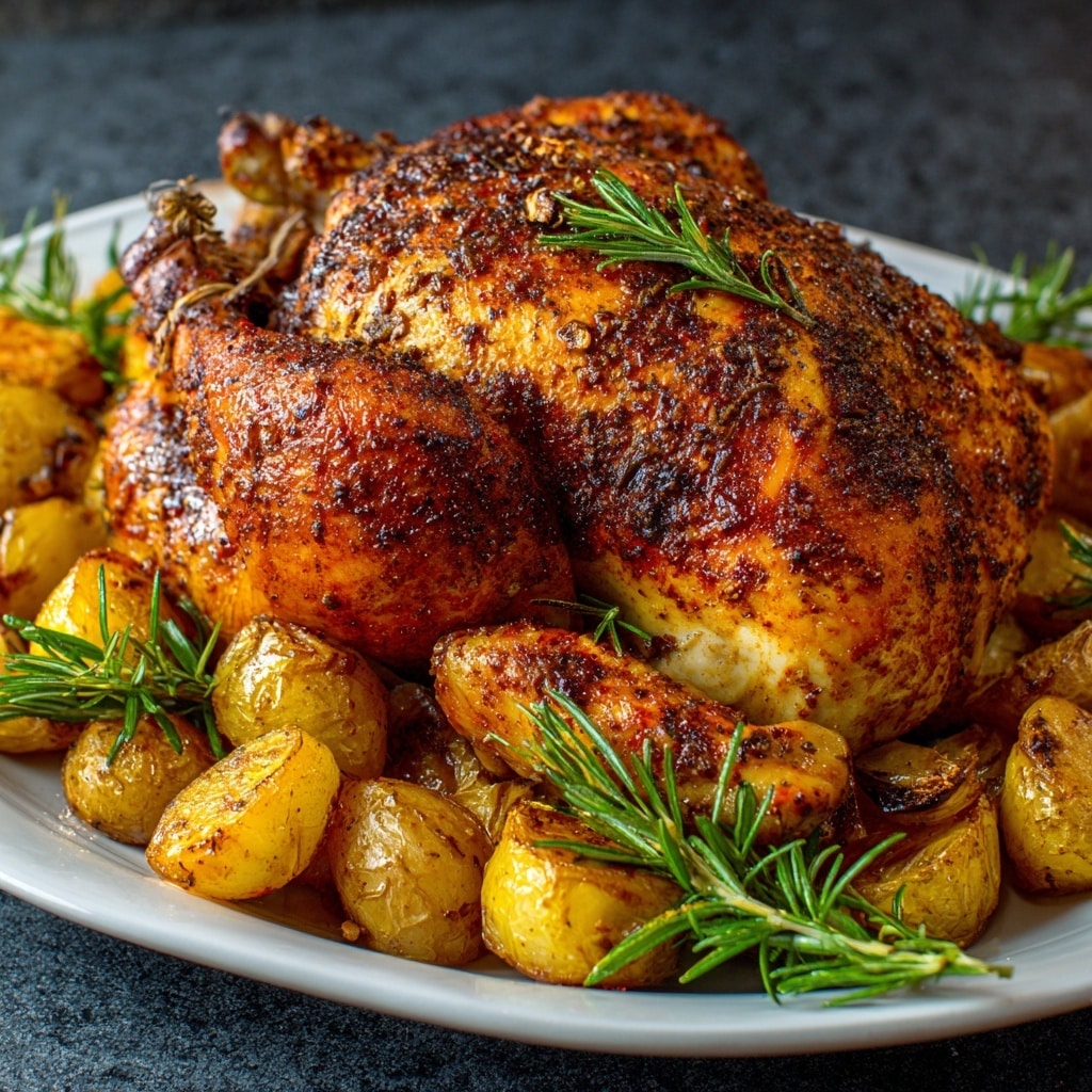 Garlic Herb Butter Roasted Chicken Recipe - Recipe Image