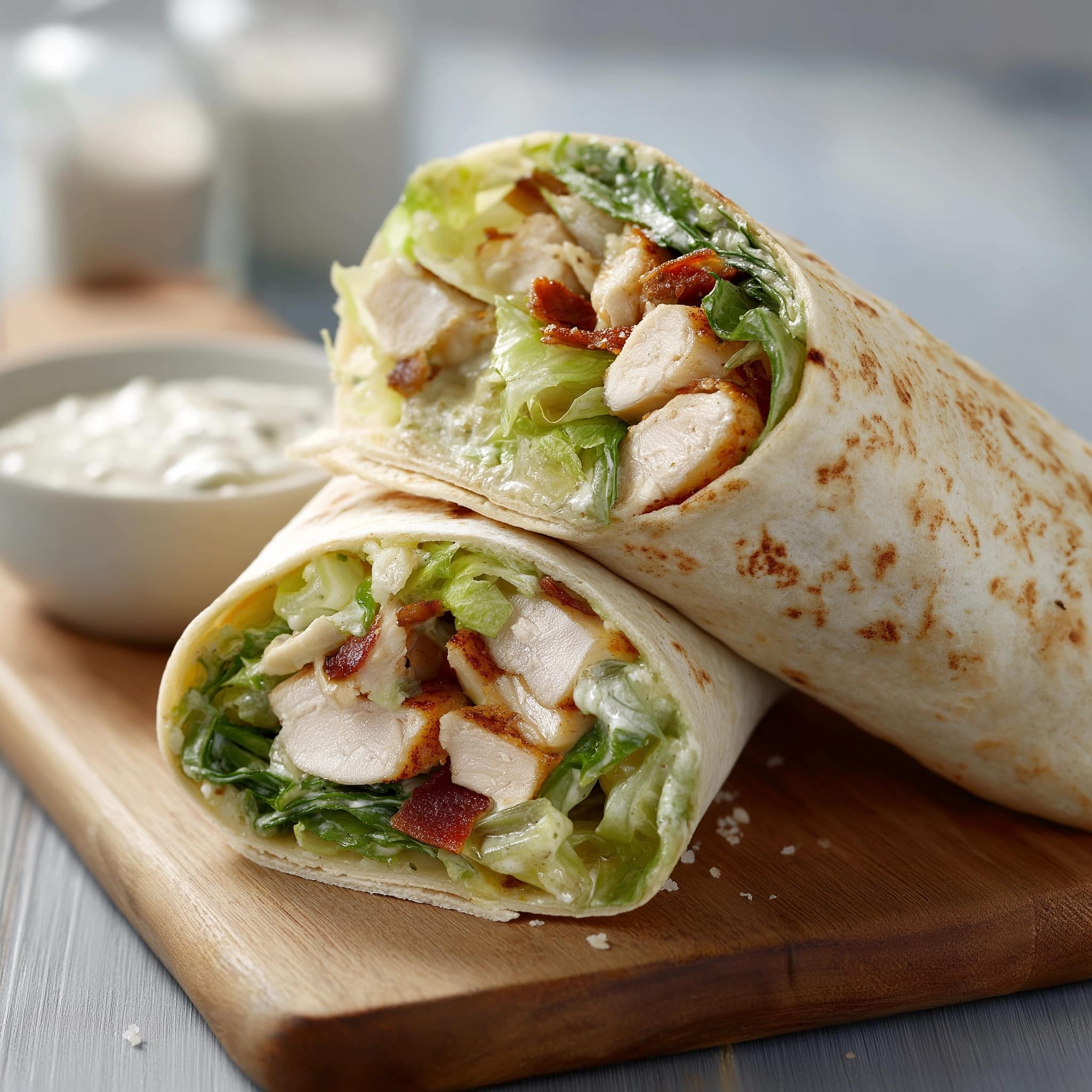 Grilled Chicken Wraps with Bacon, Tomato, and Ranch Recipe - Recipe Image