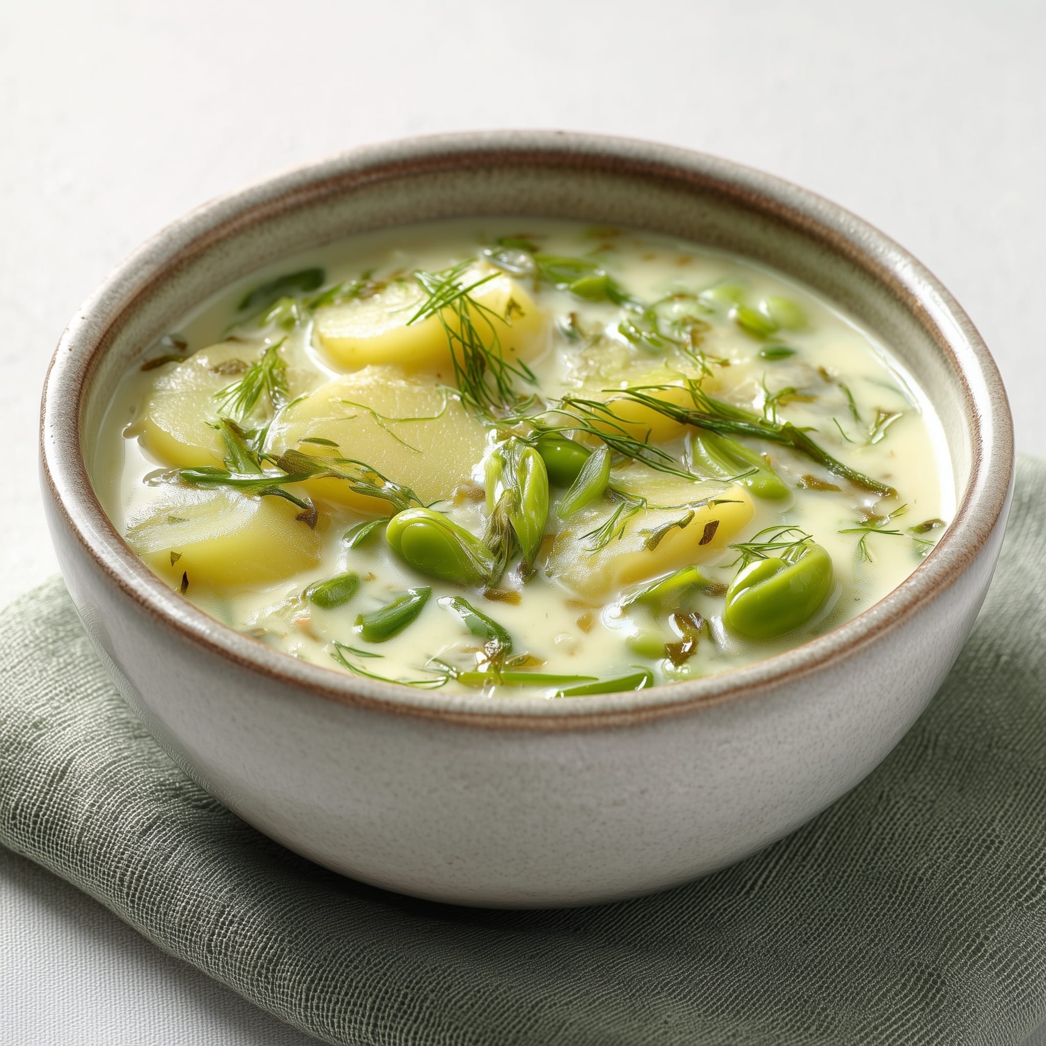 Leek and Potato Soup with Crispy Croutons Recipe