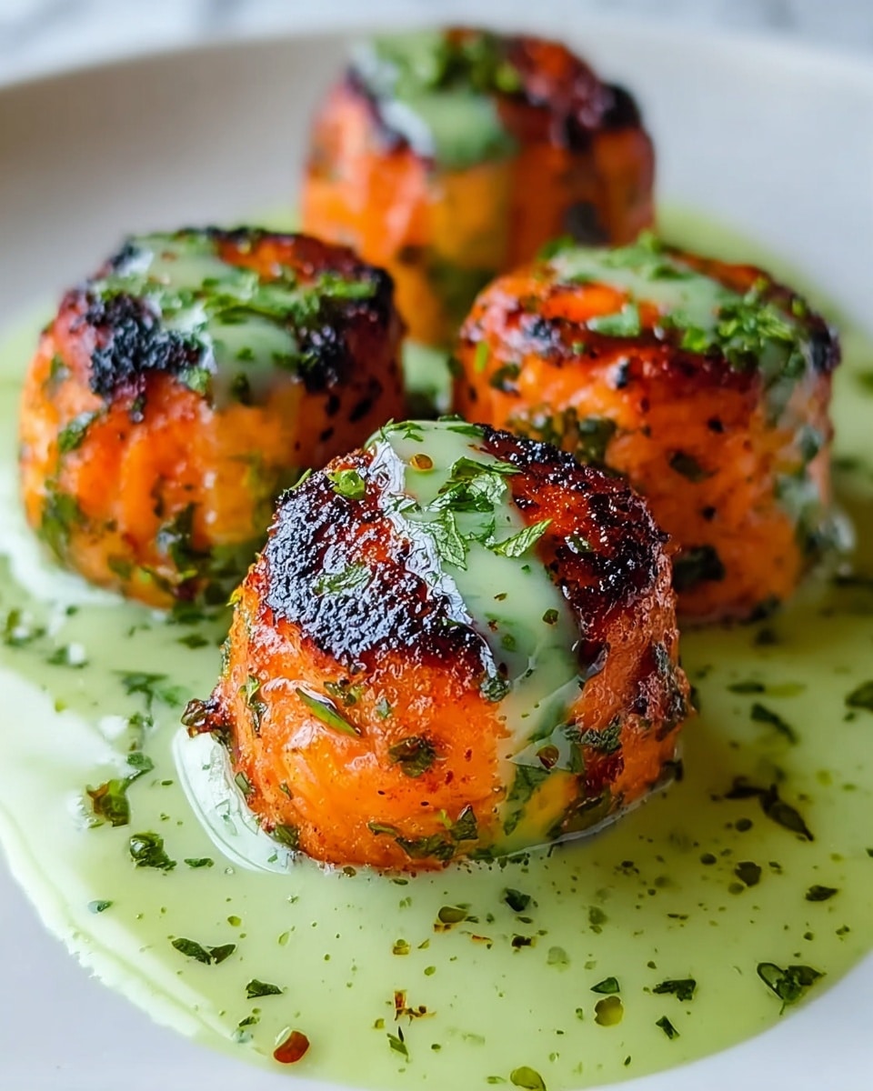 Salmon Balls with Creamy Avocado Cilantro Sauce Recipe - Recipe Image