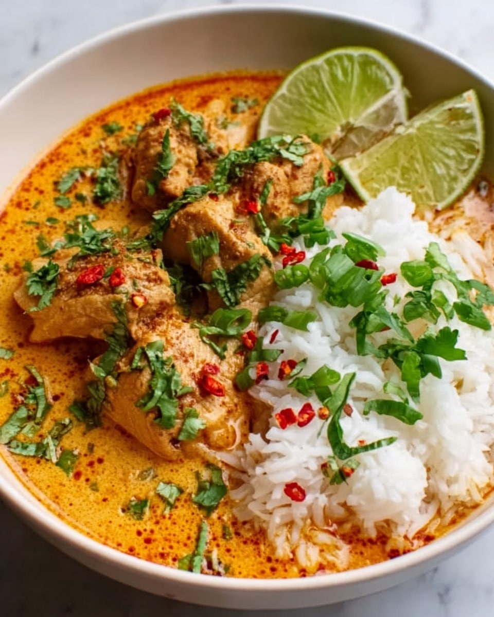 Coconut Chicken Brothy Rice with Veggies and Herbs Recipe - Recipe Image