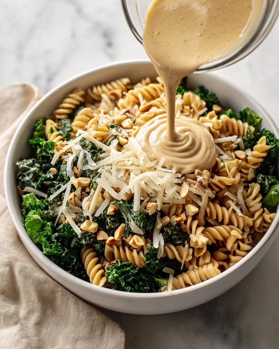 Kale Caesar Pasta Salad Recipe - Recipe Image
