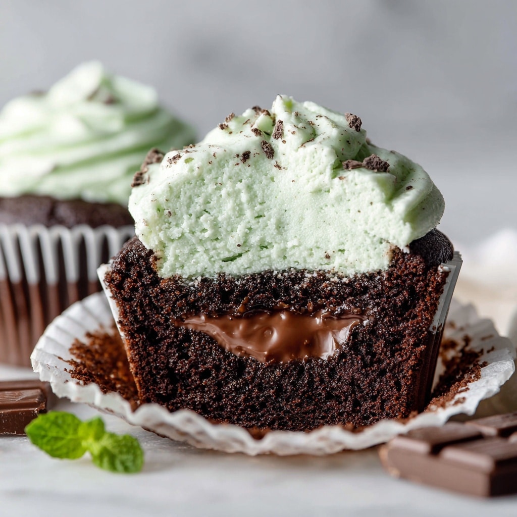 Mint Chocolate Cupcakes Recipe - Recipe Image