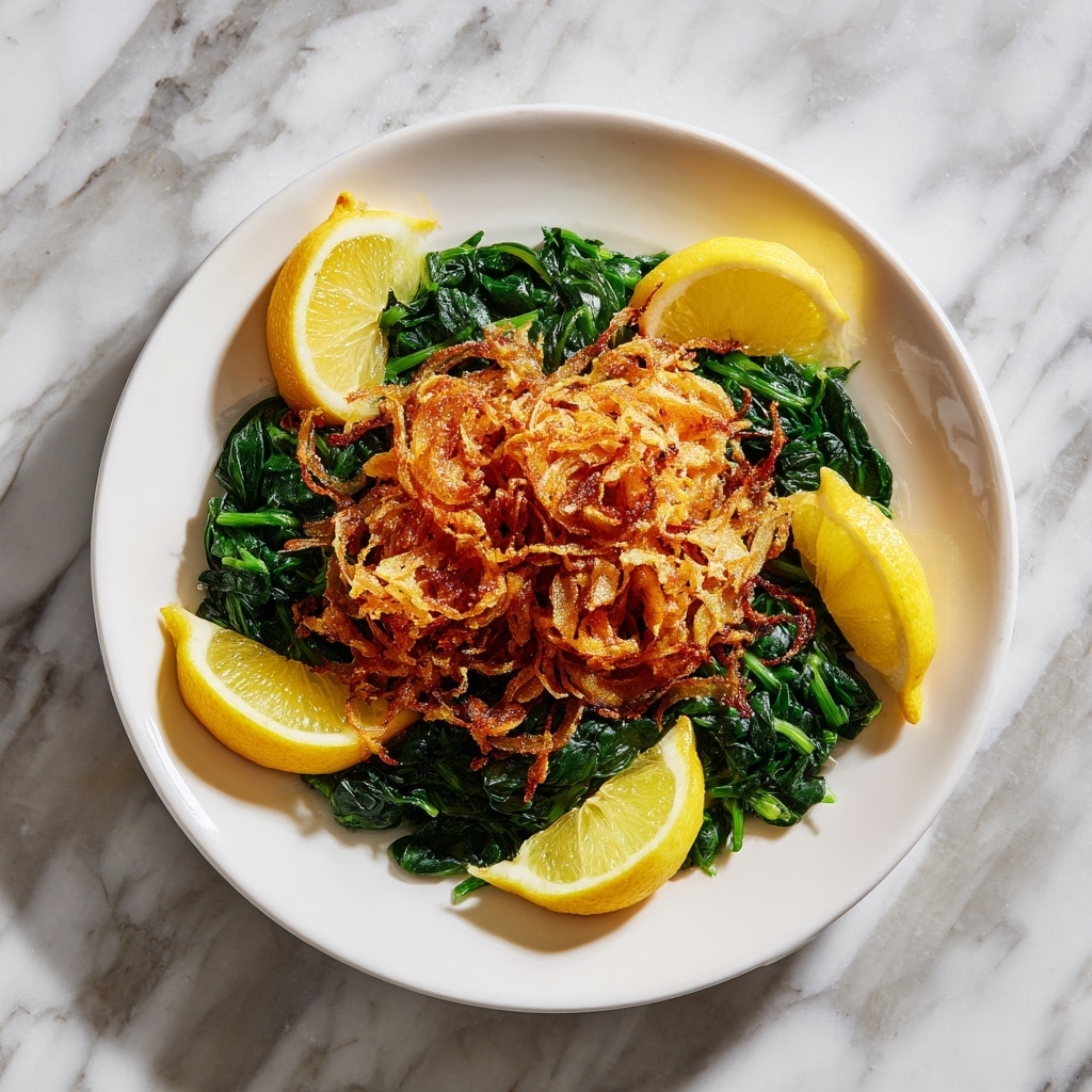 Dandelion Greens with Fried Onions Recipe - Recipe Image