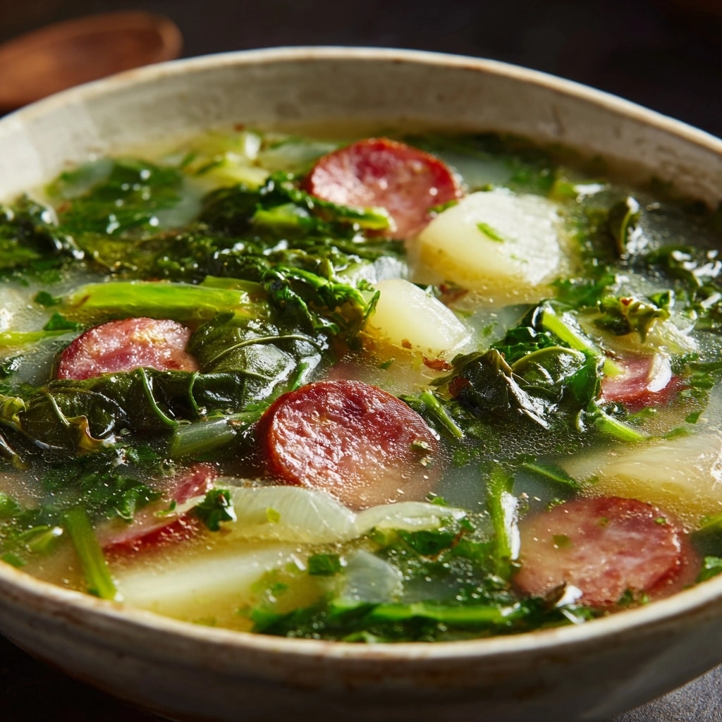 Creamy Cauliflower Sausage and Kale Soup Recipe - Recipe Image