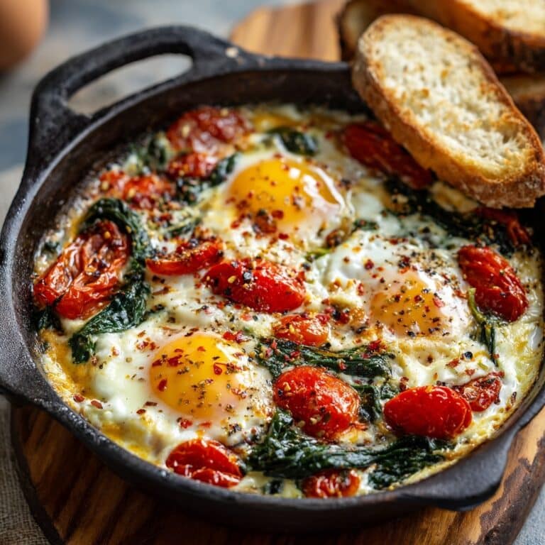 Skillet Eggs with Garam Masala and Tomatoes Recipe
