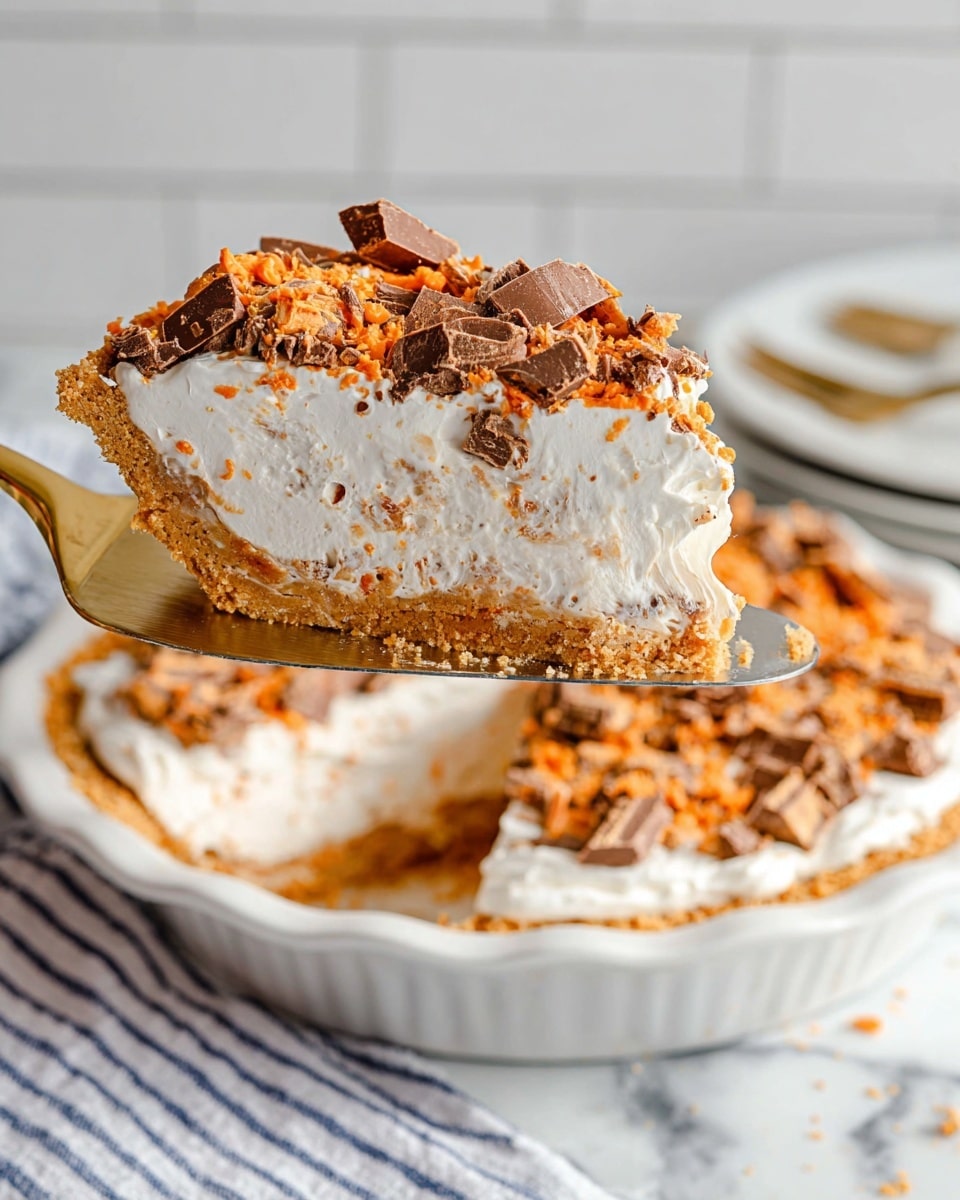 No-Bake Butterfinger Pie Recipe - Recipe Image