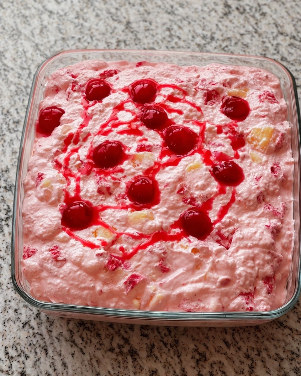 Grandma’s Cherry Fluff Frozen Salad Recipe