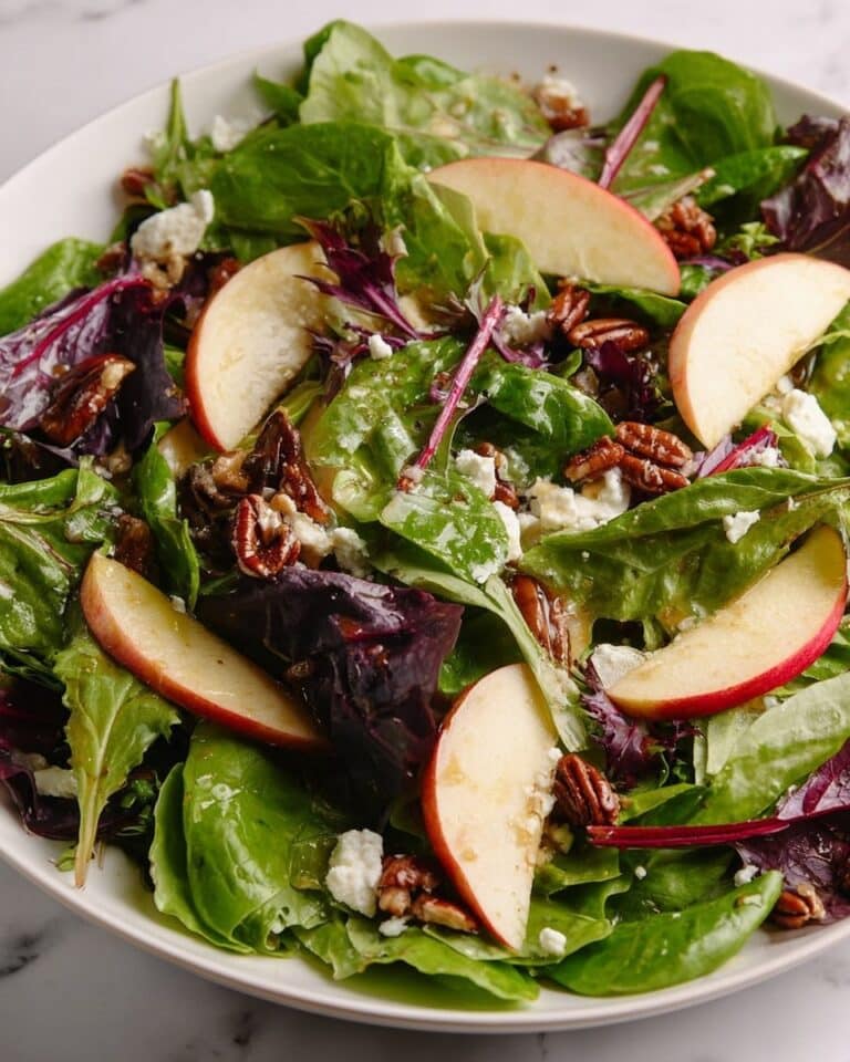 Apple Salad with Candied Pecans, Blue Cheese, and Cranberries Recipe