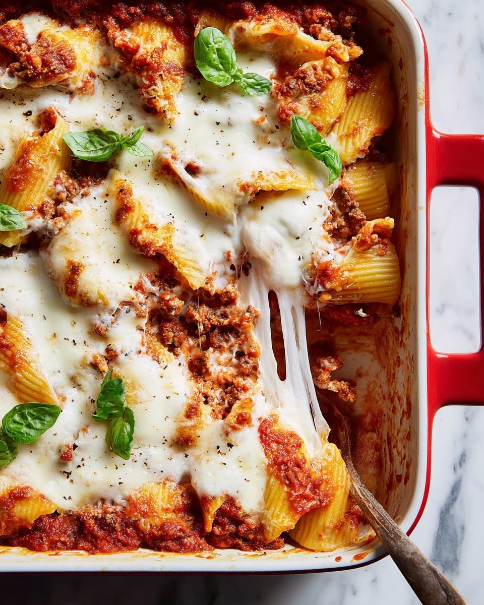 Cheesy Baked Stuffed Shells with Ricotta and Basil Recipe