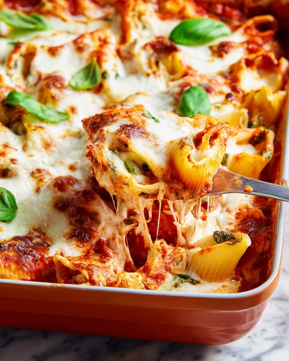 Cheesy Baked Stuffed Shells with Ricotta and Basil Recipe - Recipe Image