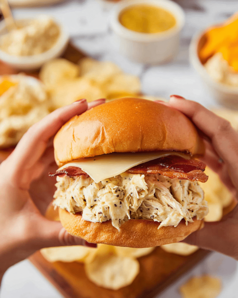 Slow Cooker Honey Mustard Chicken Sandwiches Recipe