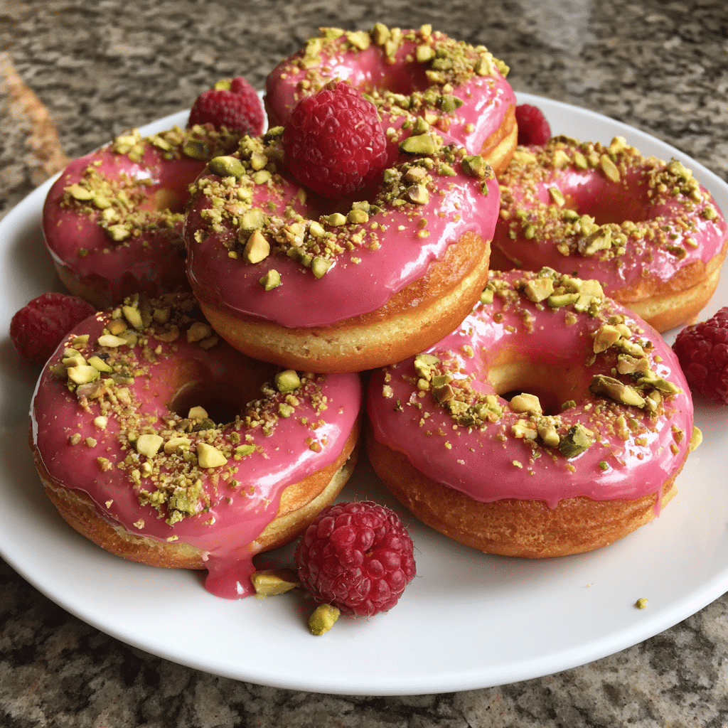 Yeast Doughnuts with Hibiscus Glaze Recipe - Recipe Image