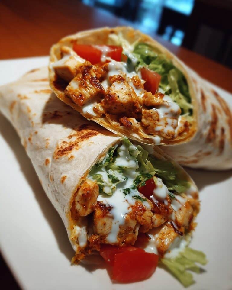 Cheesy Garlic Chicken Wraps Recipe