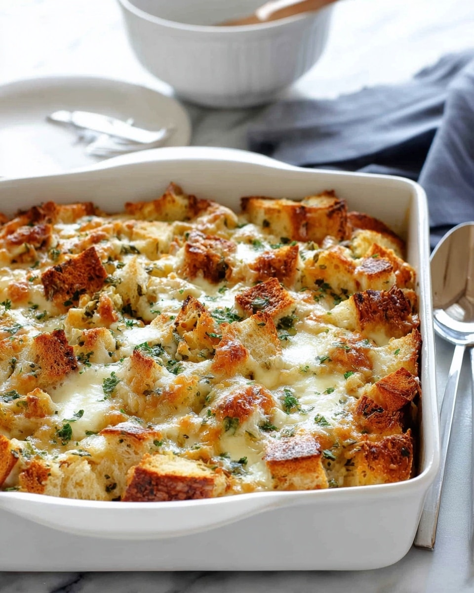 Chicken and Spinach Bread Bake (Strata) Recipe - Recipe Image