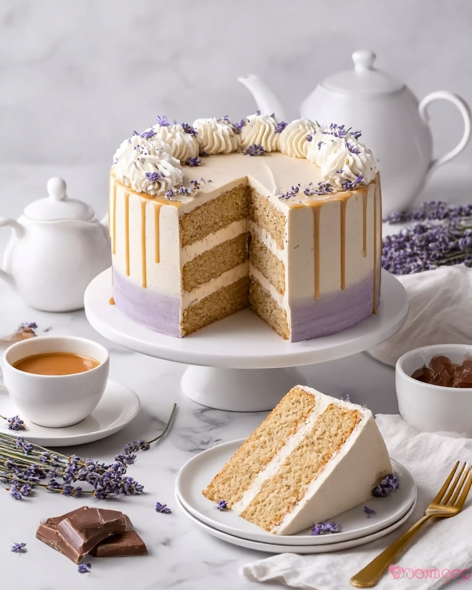 London Fog Cake with Earl Grey & Lavender Recipe - Recipe Image