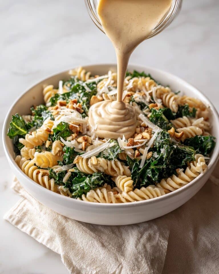 Kale Caesar Pasta Salad Recipe