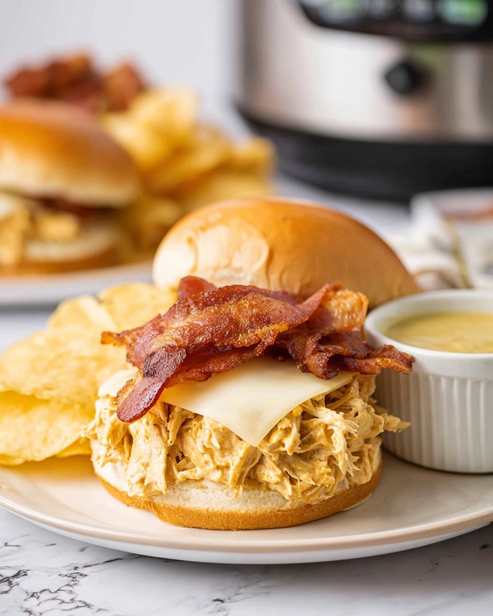 Slow Cooker Honey Mustard Chicken Sandwiches Recipe - Recipe Image