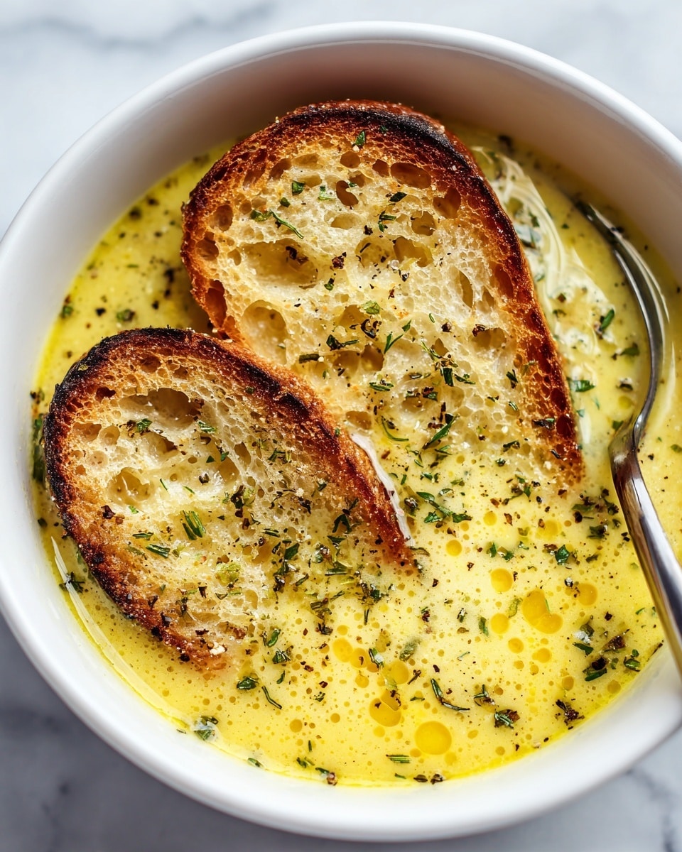 Traditional Country French Style Garlic Soup Recipe - Recipe Image